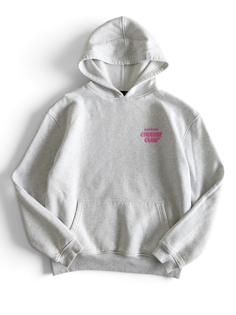 White Fox Women's XS/S Oversized Hoodie Sweatshirt Pink Logo
